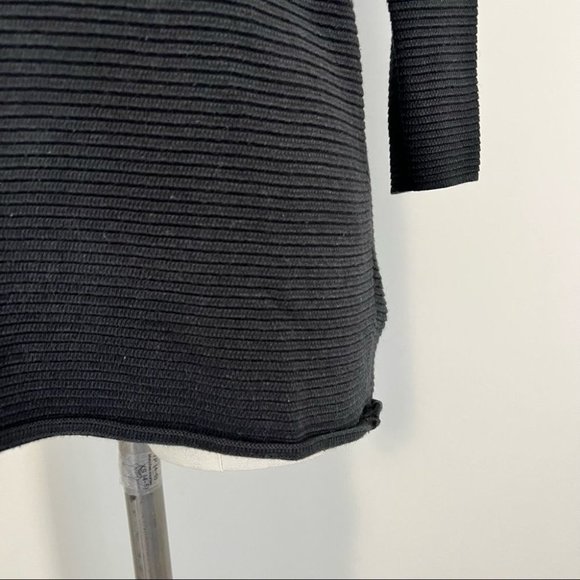 Aritzia Wilfred Black Blanchard Sweater Ribbed Knit Silk Cotton Cashmere Blend - Picture 13 of 15